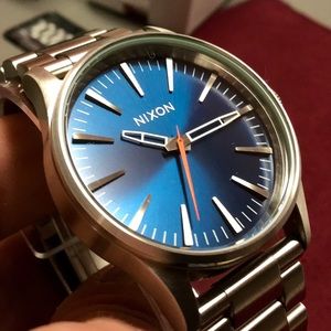 Nixon Sentry “38 SS” Mens Watch - Blue Sunray